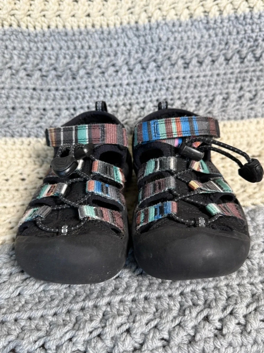 KEEN Youth Sz 10 Newport H2 Sandals Raya Black Colorway Unisex